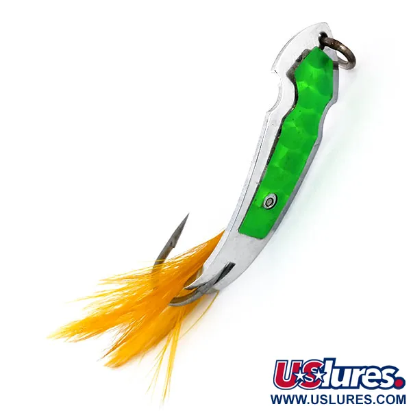  Tony Accetta Pet Spoon 13, нікель/зелений, 5 г, блесна коливалка (колебалка) #9609