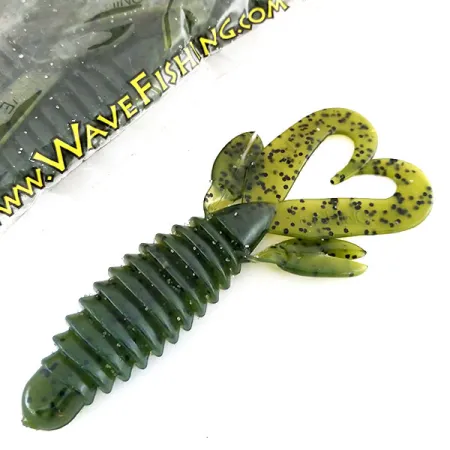 Wave Worms Swim Bug, силікон 7 шт., Watermelon/Black, до рибалки #9615