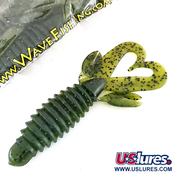  Wave Worms Swim Bug, силікон 7 шт., Watermelon/Black, , до рибалки #9615