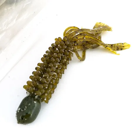 Bass Pro Shops Caterpillar Stud Tube, силікон, 8 шт., Green Pumpkin, до рибалки #9625