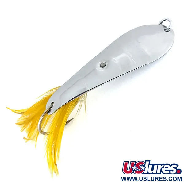 Luhr Jensen Reflecto #5, нікель/жовтий, 21 г, блесна коливалка (колебалка) #9626