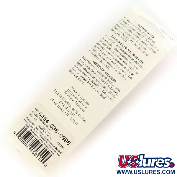  P.J.POP Luhr Jensen дерево, чорний/срібло, 17 г, воблер #9634