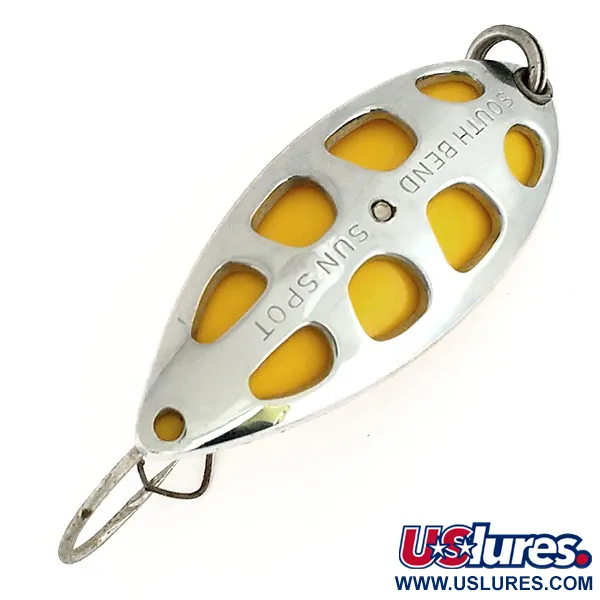  South Bend Sun Spot, нікель/жовтий, 14 г, блесна коливалка (колебалка) #9652