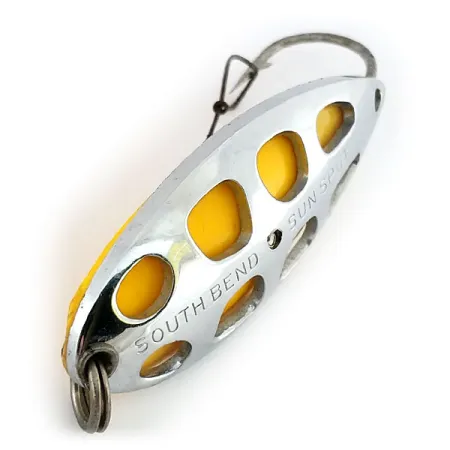 South Bend Sun Spot, нікель/жовтий, 14 г, блесна коливалка (колебалка) #9652