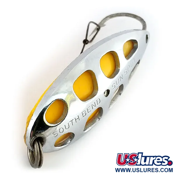 South Bend Sun Spot, нікель/жовтий, 14 г, блесна коливалка (колебалка) #9652