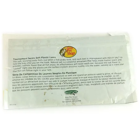 Bass Pro Shops Tournament Series, 7 шт., силікон, White (білий), до рибалки #9659