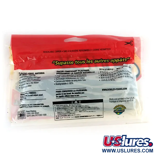 BerkleyGulp Nightcrawler силікон, 10 шт., Green Pumpking, до рибалки #9662