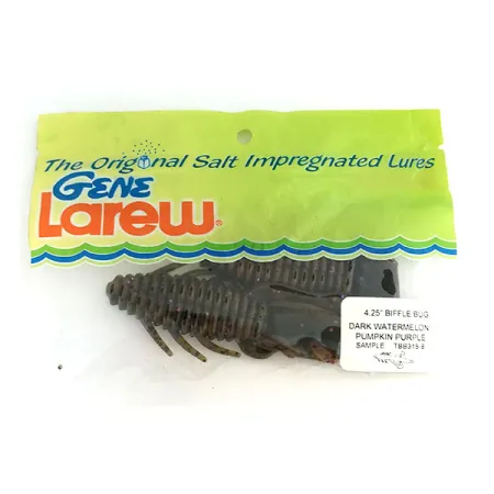 Other Gene Larew Biffle Bug 2 шт., силікон, Dark Watermelon Pumpkin Purple, до рибалки #9666