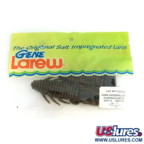 Other Gene Larew Biffle Bug 2 шт., силікон, Dark Watermelon Pumpkin Purple, , до рибалки #9666