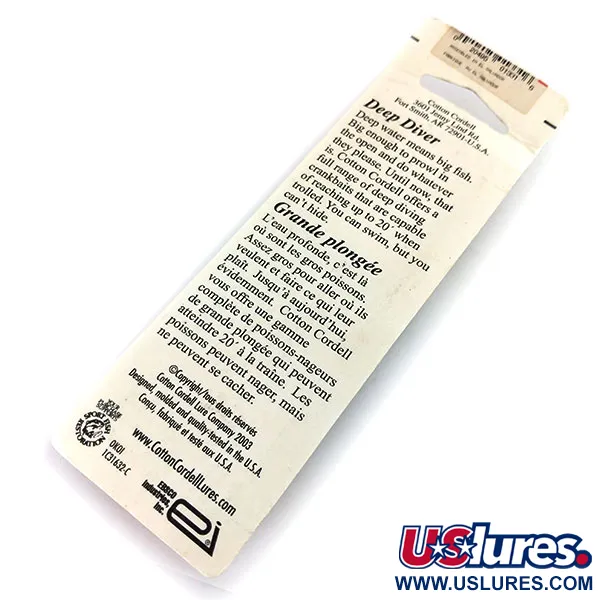  Cotton Cordell Deep Diver, Tiger, 7 г, воблер #9672