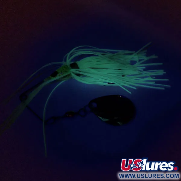  Strike King Mini-King Spinnerbait UV (світиться в ультрафіолеті), нікель/шартрез, 7 г, до рибалки #9694