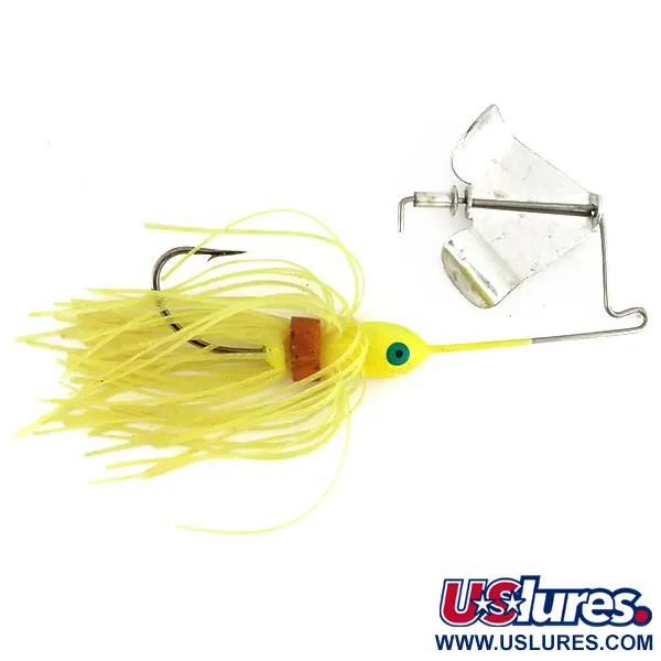  Strike King Buzzbait Mini Buzz King UV (світиться в ультрафіолеті), нікель/шартрез, 9 г, до рибалки #9696