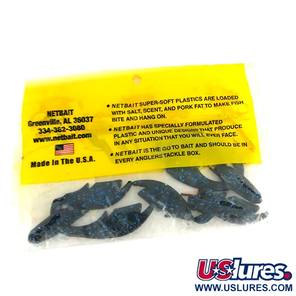 NetBait Paca Chunk Jr,силікон 3 шт., Black Blue Flake, до рибалки #9736