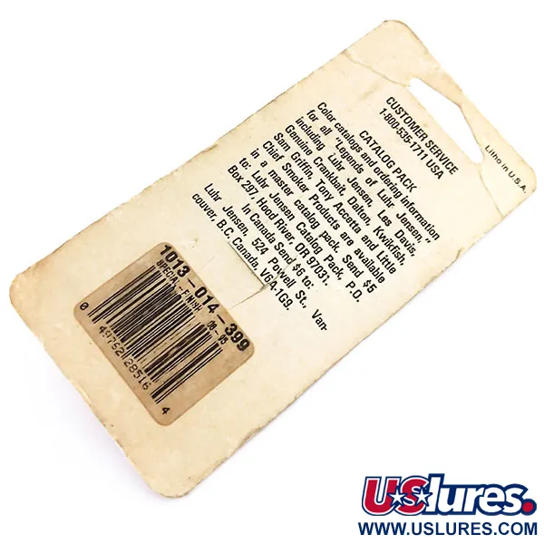 Luhr Jensen Lil' Kroc (Krocodile Stubby), нікель/червоний, 7 г, блесна коливалка (колебалка) #9746