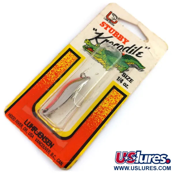 Luhr Jensen Lil' Kroc (Krocodile Stubby), нікель/червоний, 7 г, блесна коливалка (колебалка) #9746