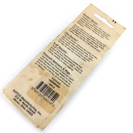 Prescott Spinner Little Doctor 275, Карбоване золото/червоний, 21 г, блесна коливалка (колебалка) #9748