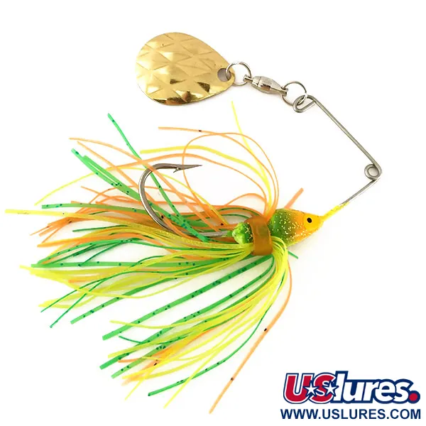  Strike King Mini-King Spinnerbait, Карбоване золото/зелений/червоний/жовтий, 7 г, до рибалки #9755
