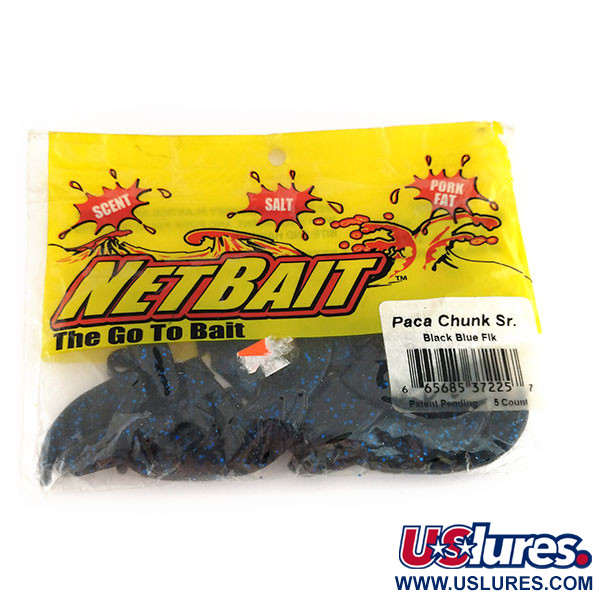  NetBait Paca Chunk Sr, 6 шт., силікон, Black Blue Flake, , до рибалки #9821