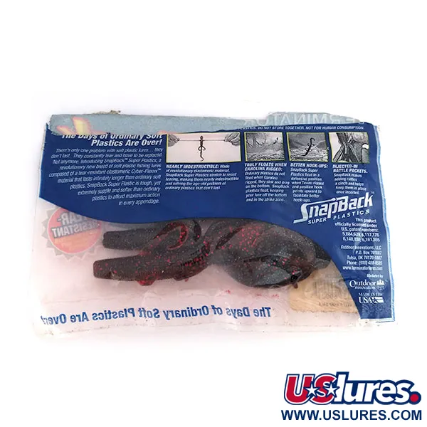 Terminator Snapback Creature, силікон, 3 шт., Black Ruby, до рибалки #9826