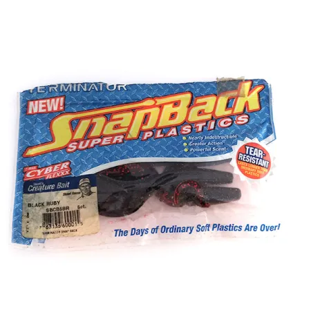 Terminator Snapback Creature, силікон, 3 шт., Black Ruby, до рибалки #9826