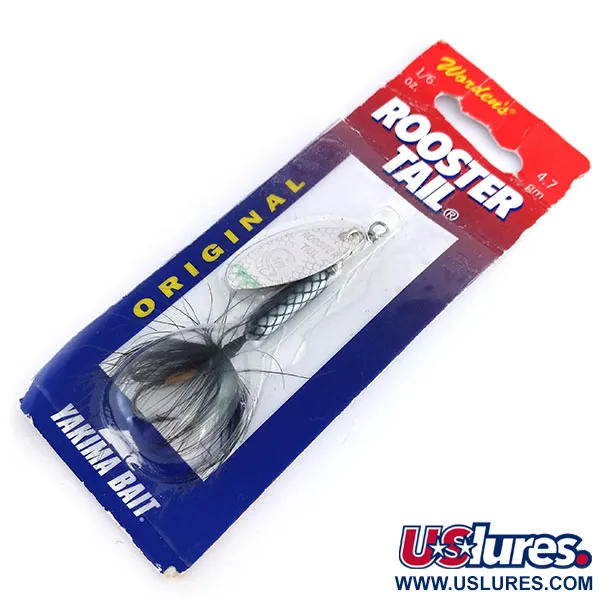 Yakima Bait Worden’s Original Rooster Tail, нікель/чорний, 4,7 г, блешня оберталка (вертушка) #9836