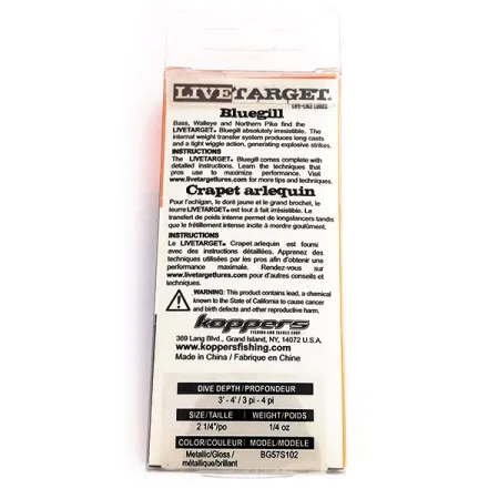 LiveTarget  Live Target Koppers BlueGill, 7 г, воблер #9844