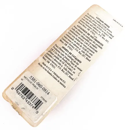 Luhr Jensen Nordic #60 UV (світиться в ультрафіолеті), пількер, Metal Tiger, 56 г, блесна коливалка (колебалка) #11409