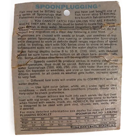 Buck Perry Spoonplug, 21 г, блесна коливалка (колебалка) #9900