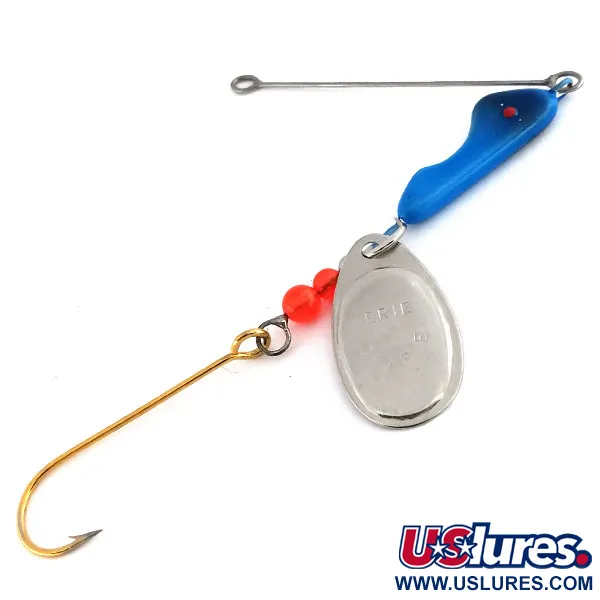  Erie Dearie Walleye Killer, нікель/червоний/синій, 12 г, блешня оберталка (вертушка) #9929