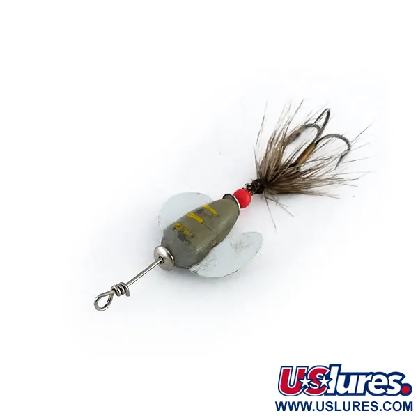 Yakima Bait Spin-n-Glo, сірий/білий, 0,6 г, блешня оберталка (вертушка) #9946