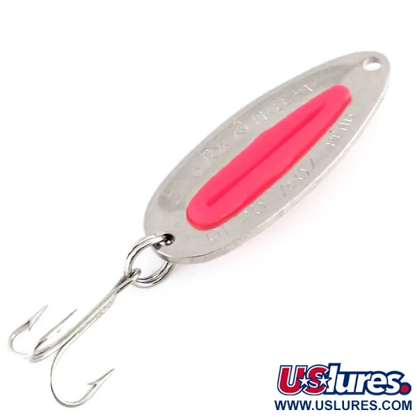 Blue Fox Pixee UV (світиться в ультрафіолеті), карбований нікель/рожевий, 7 г, блесна коливалка (колебалка) #9973
