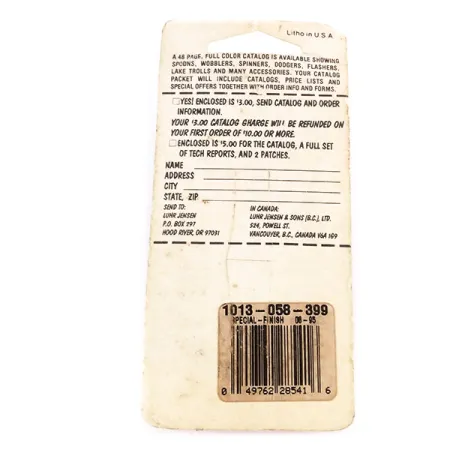 Luhr Jensen Lil' Kroc (Krocodile Stubby), червоний/нікель, 14 г, блесна коливалка (колебалка) #9996