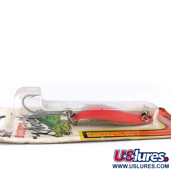 Luhr Jensen Lil' Kroc (Krocodile Stubby), червоний/нікель, 14 г, блесна коливалка (колебалка) #9996